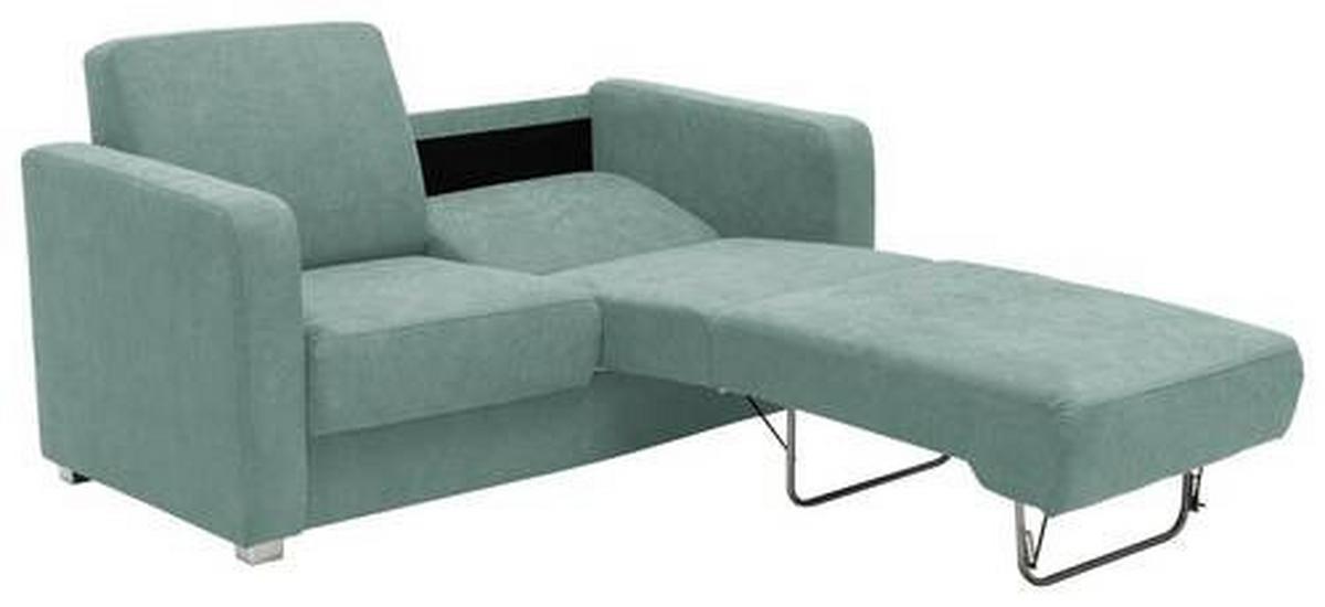 2-sitzer-sofa Mit Schlaffunkt. Mia Hellgrün - Chromfarben/Mintgrün, Basics, Textil (159/88/87cm) - Livetastic