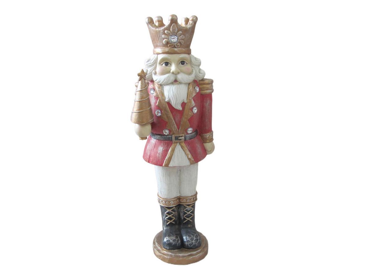 Weihnachtsfigur Nils - Rot/Goldfarben, KONVENTIONELL, Kunststoff (22,5/17,5/64,5cm) - Luca Bessoni