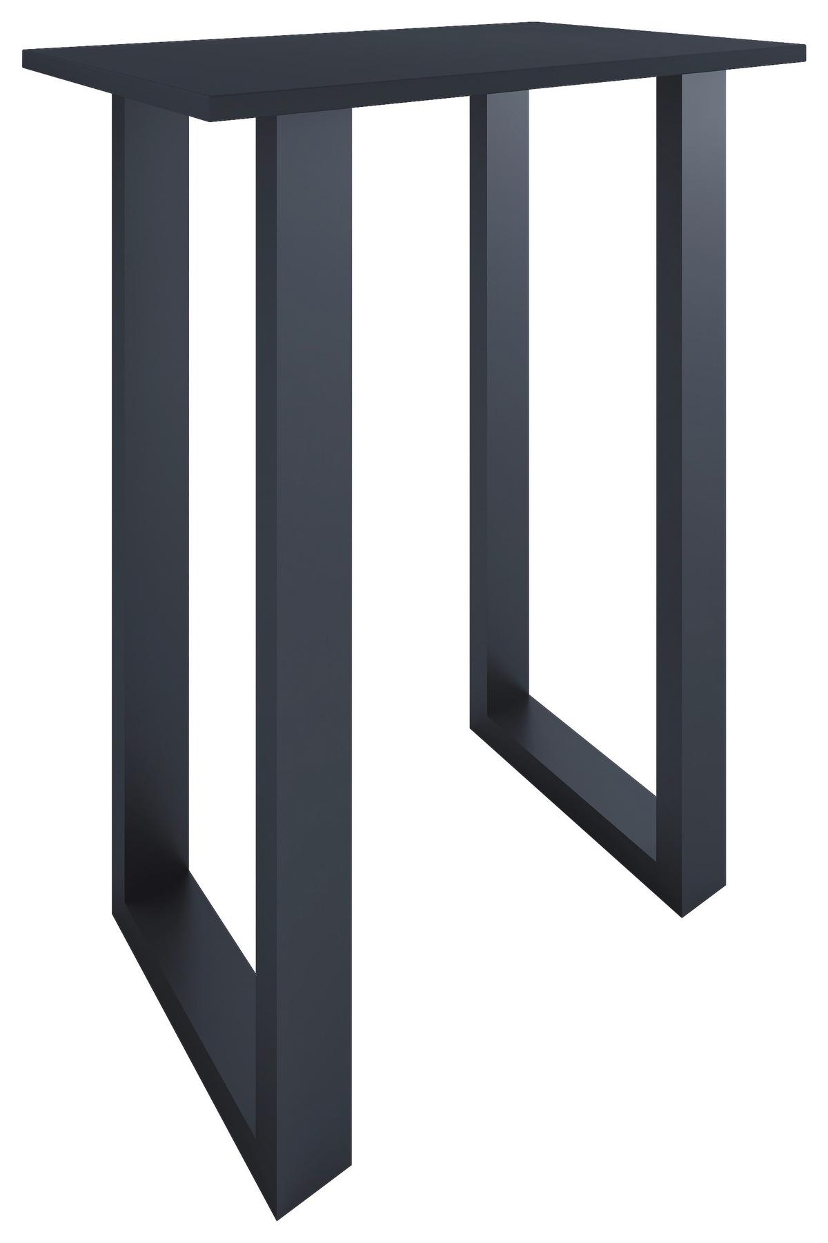 Bartisch Xona B 80x50 - Anthrazit/Schwarz, KONVENTIONELL, Holzwerkstoff/Metall (80/50/102cm)