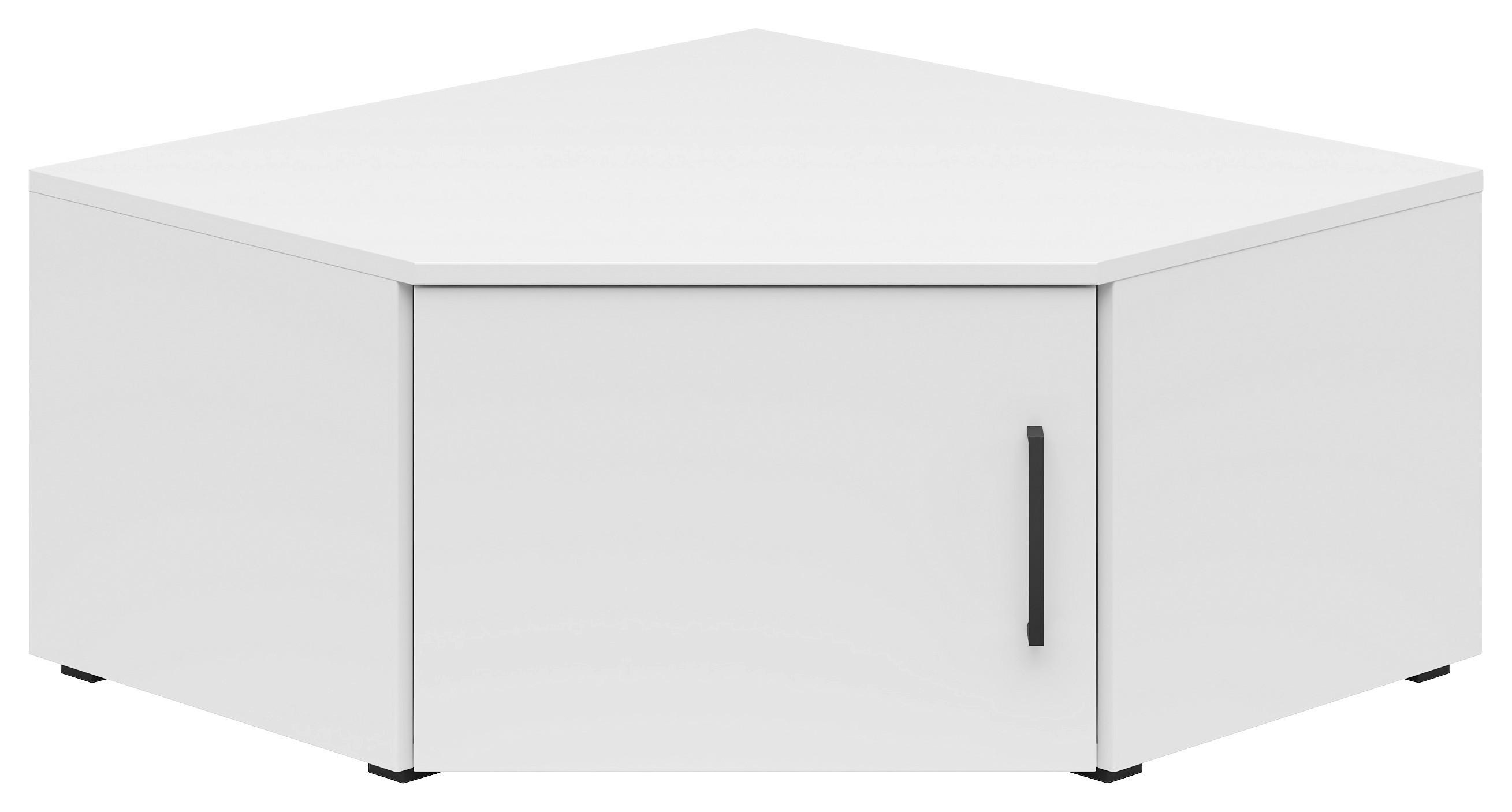 Nadstavec na skriňu Cabinet š: 101 cm - čierna/biela, Modern, kompozitné drevo/plast (71,5/71,5cm)