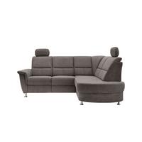 Ecksofa mit Stauraum Parole Graubraun Chenille - Chromfarben/Graubraun, KONVENTIONELL, Textil (231/184cm) - Livetastic
