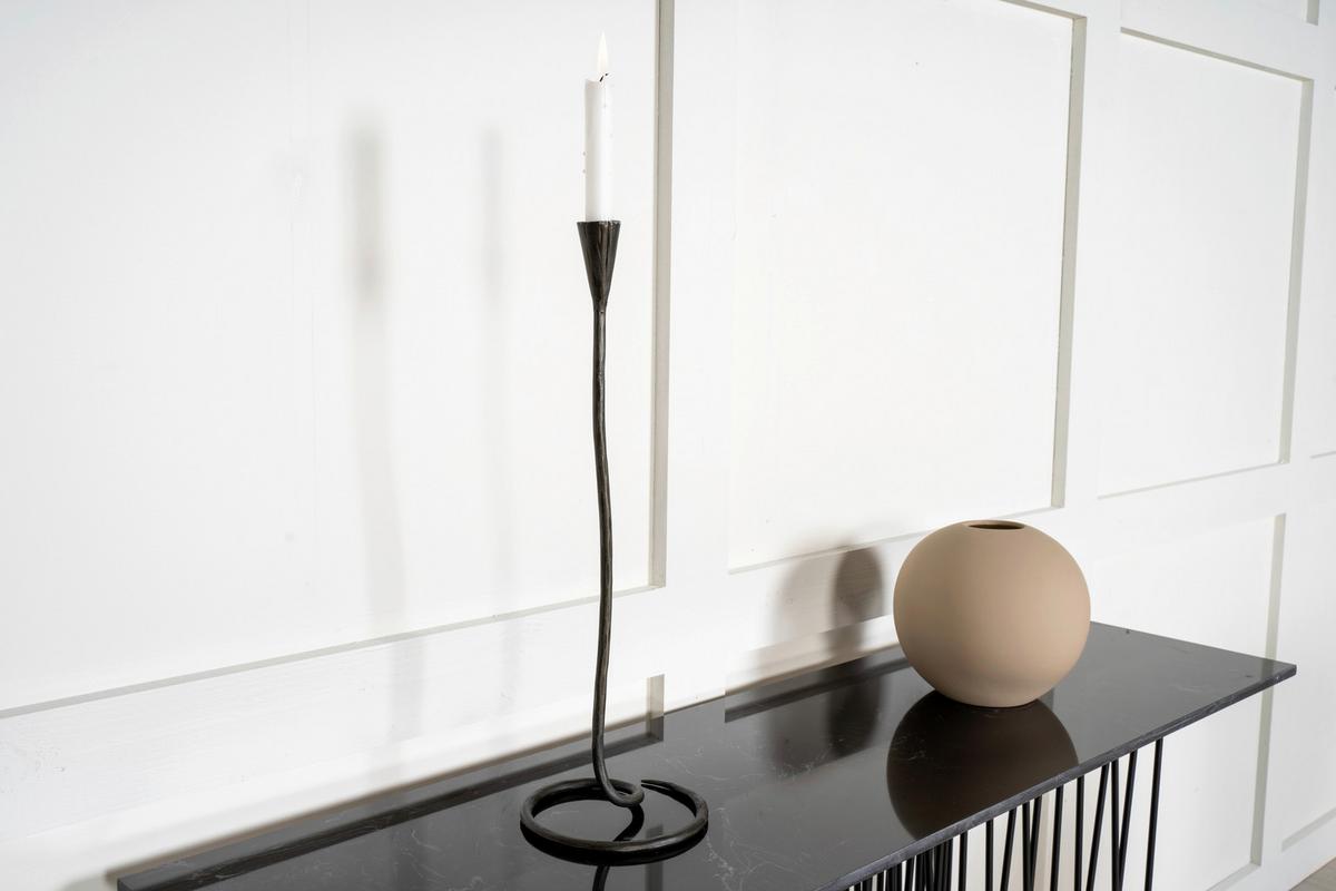 Beistelltisch Stone - Schwarz, Design, Glas/Metall (130/37/74cm) - Livetastic