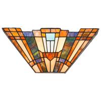 Wandleuchte Qz-Inglenook-Wu  Tiffany - Bronzefarben, Natur, Glas/Metall (40.6/17.8/14cm) - Elstead Lighting