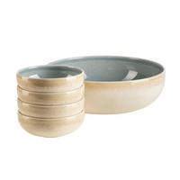 Schüsselset Candy Pastellblau 5-Teilig - Pastellblau, Basics, Keramik - Mäser