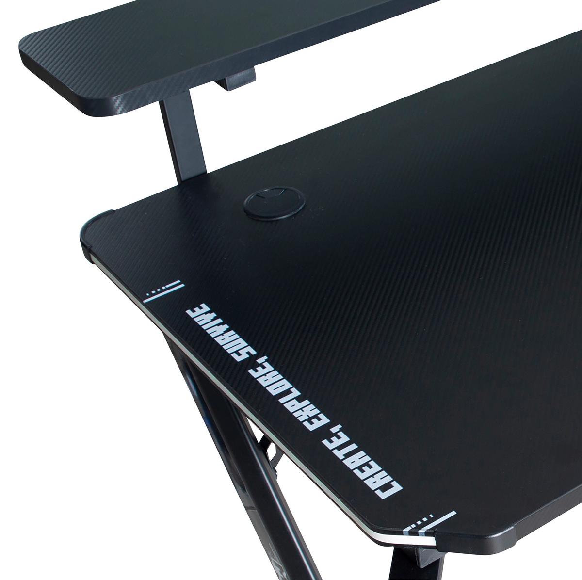 Gamingtisch Minecraft - Schwarz, MODERN, Holzwerkstoff/Metall (120/60/89,5cm) - Minecraft