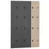Garderobenpaneel Alexa 245+490 - Eichefarben/Schwarz, Design, Holzwerkstoff (73,5/109/2,6cm) - MID.YOU