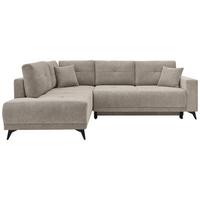 Ecksofa Texas Recr-Links Hellbraun S: 203x259 cm - Hellbraun/Schwarz, KONVENTIONELL, Holz (203/92/259cm)