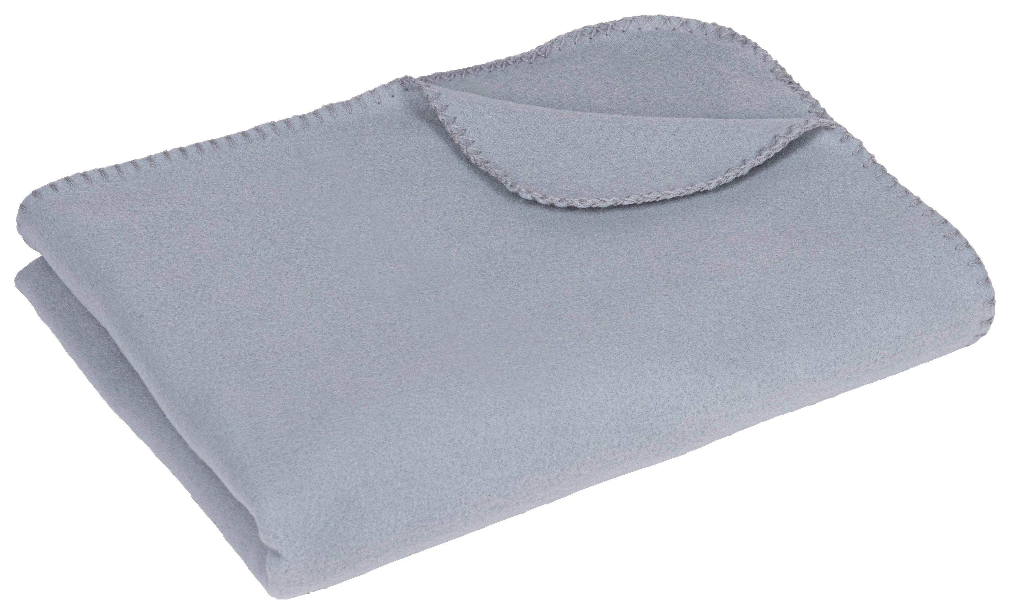 Fleecedecke Tina Silber 130x160 Cm - Silberfarben, KONVENTIONELL, Textil (130/160cm) - Ondega