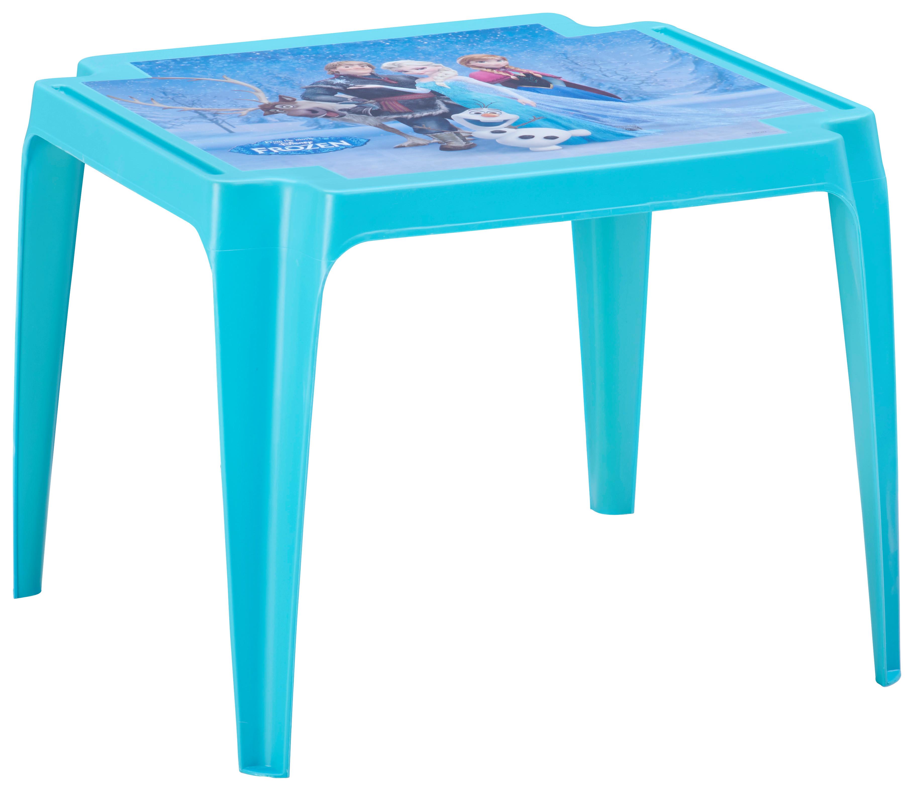 Kindertisch Eisprinzessin Hellblau Kunststoff Wetterfest - Hellblau, MODERN, Kunststoff (55/50/44cm)