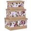 Aufbewahrungsbox Roses - Beige, Karton/Textil (31/20/18cm) Aufbewahrungsbox Roses - Beige, Karton/Textil (31/20/18cm)