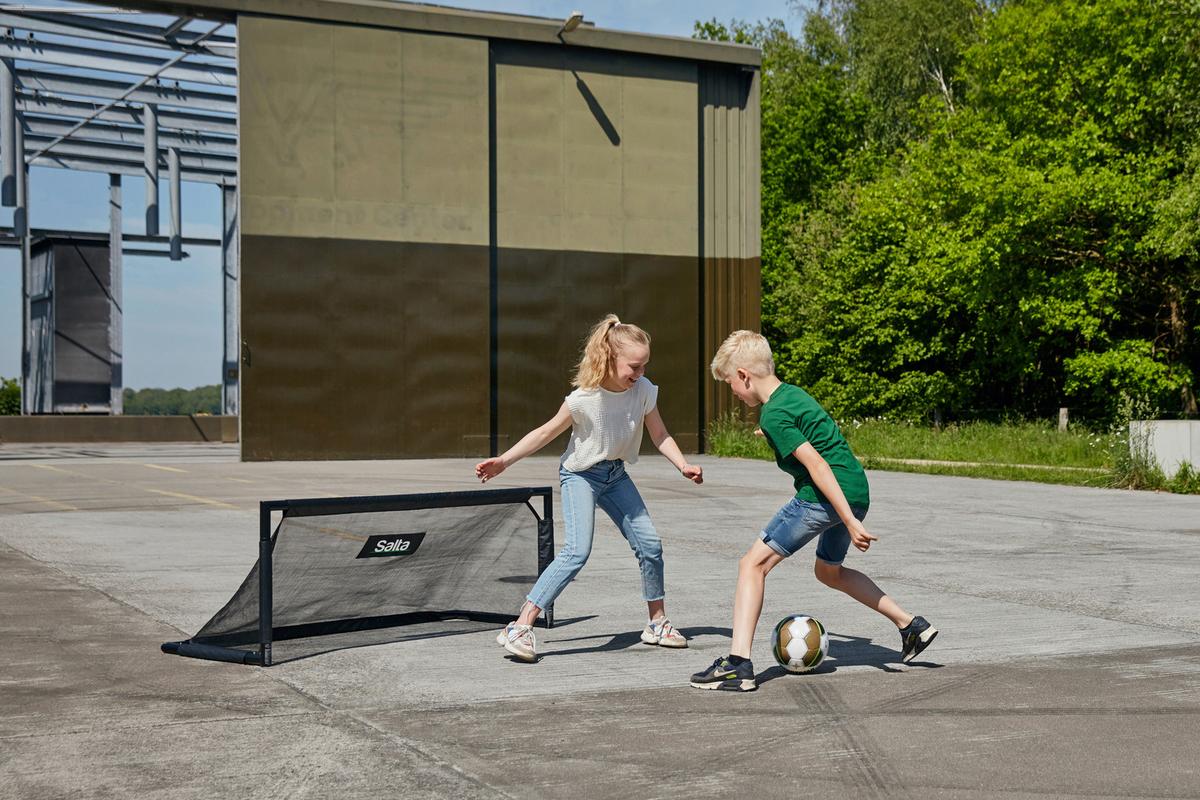 Fußballtor Salta Techniq - Schwarz, KONVENTIONELL, Metall (150/60/60cm) - Salta