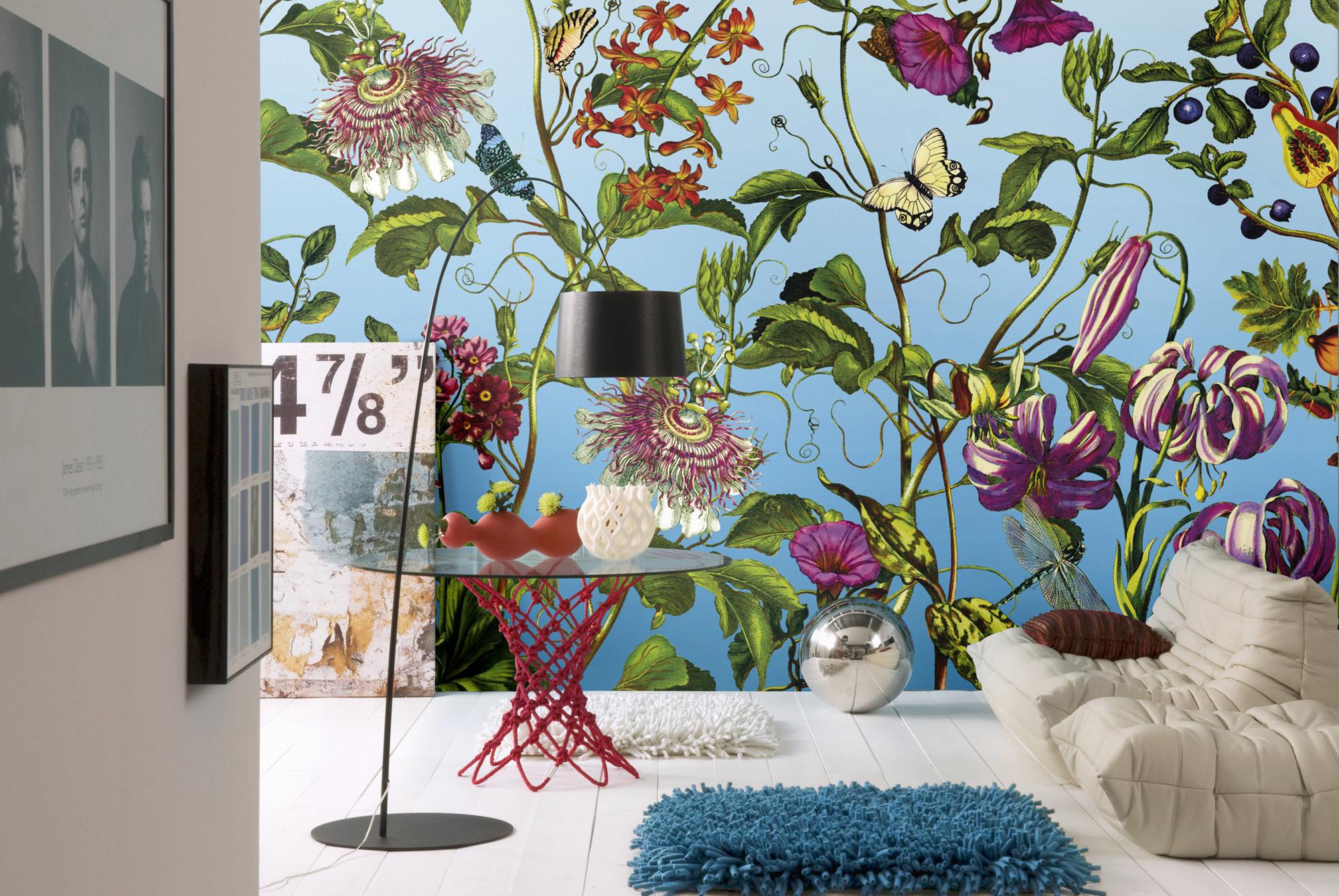 Vliestapete Floral - Multicolor, Natur, Papier (368/248cm)