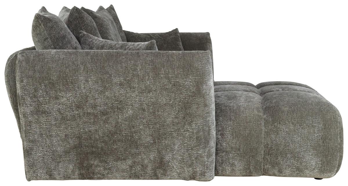 Univerzálna sedačka CAMMELLIO, tmavosivá ženilka, 7 vankúšov - čierna/tmavosivá, Modern, textil (296/75-95/189cm) - Mömax