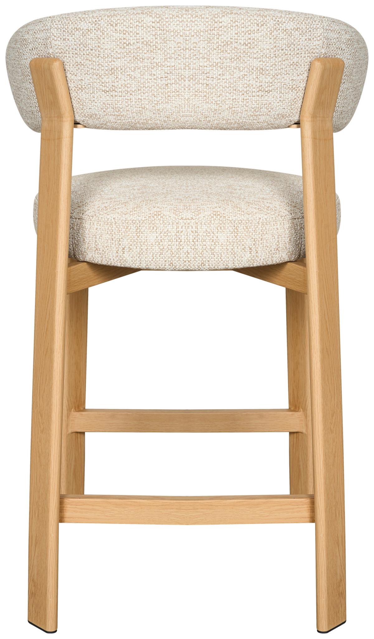 Barhocker Bilbao Eichefarben/Beige B: 52 cm - Eichefarben/Beige, MODERN, Textil/Metall (52/90,5/53,5cm) - Livetastic