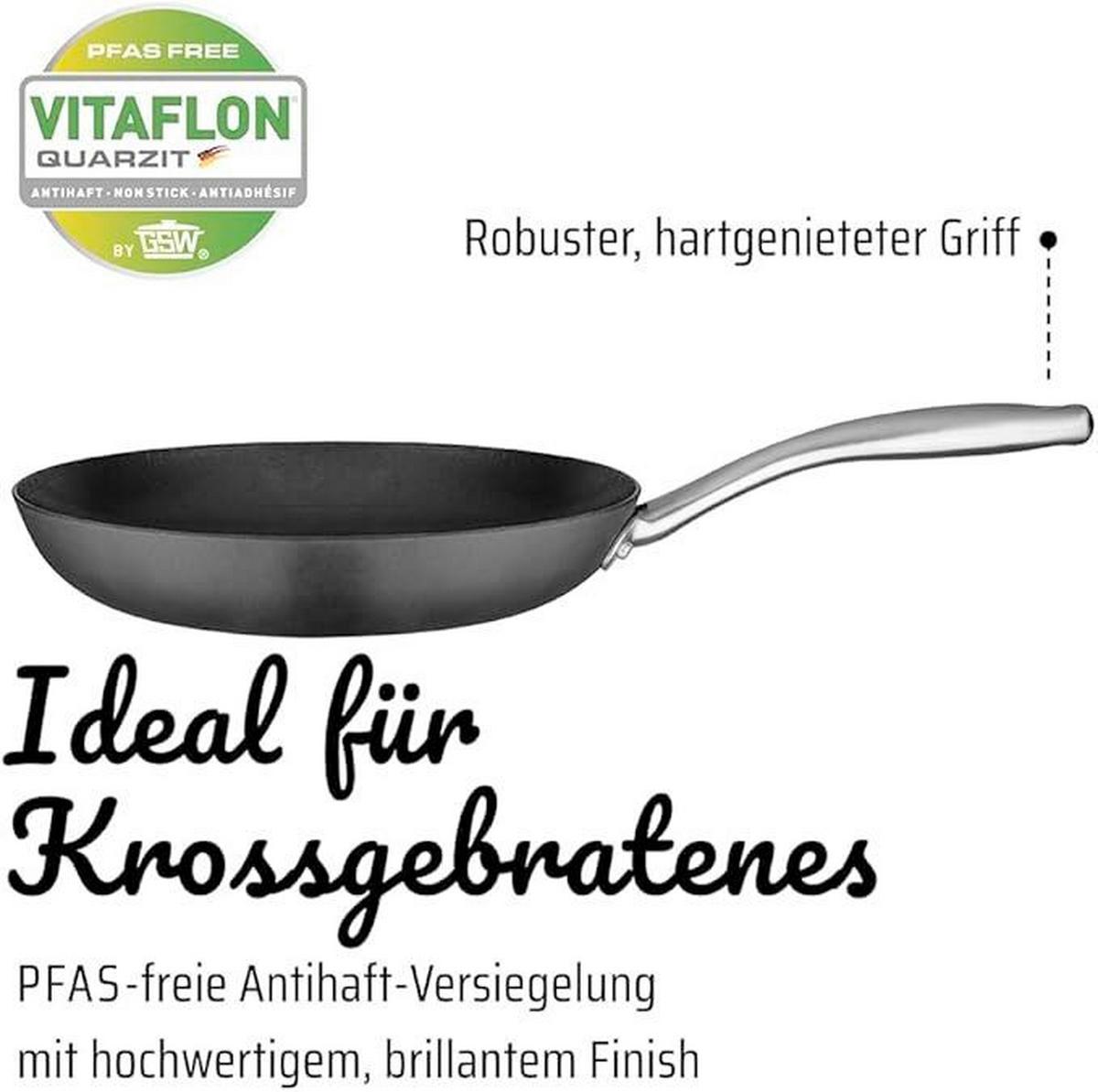 Gusseisenpfanne Robusta Gusseisen, Schwarz, Ø: 20cm - Schwarz, Basics, Metall (20cm) - GSW