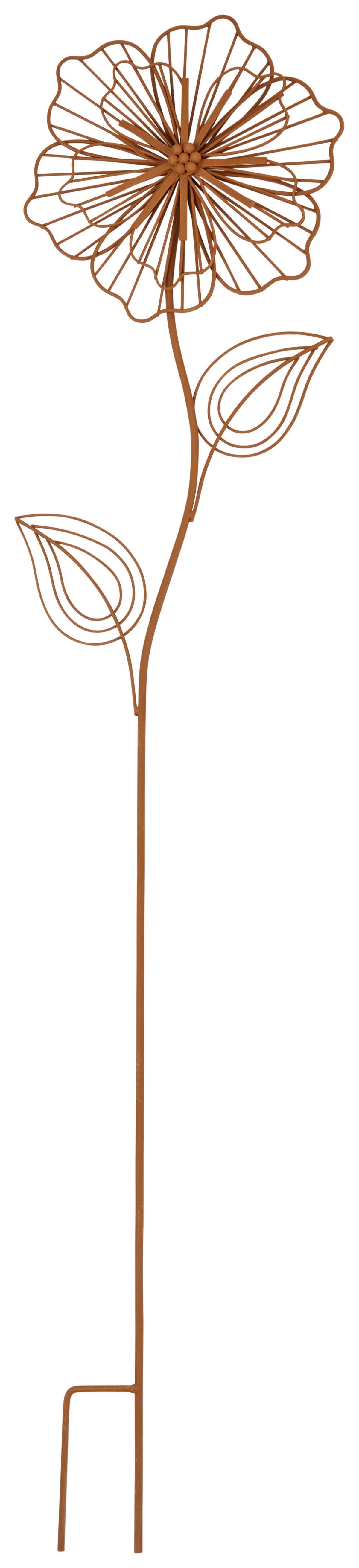 Gartenstecker Della Rostfarben D/h: Ca. 22/110 Cm - Braun, Basics, Metall (22/110cm) - Luca Bessoni