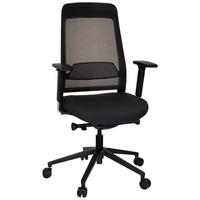 Drehstuhl Chiaro T1 Black Schwarz - Schwarz, MODERN, Kunststoff/Textil (68/117/60cm) - MID.YOU