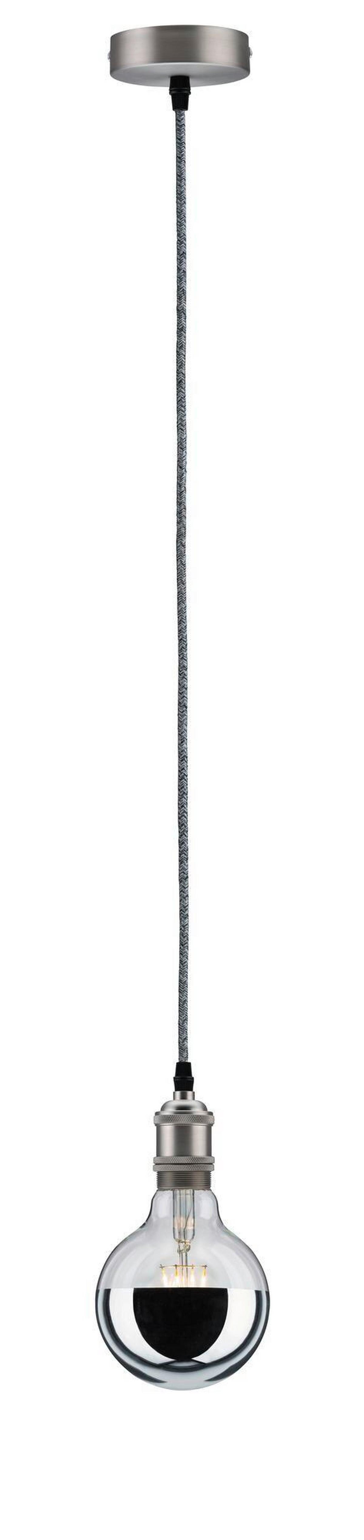 Hängeleuchten H: 200 cm 1-Flammig, Metall Grau - Basics (10,0/200cm) - Paulmann