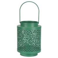 Laterne Kelly Metall Mintgrün H: 14 cm Mit Löchrigem Muster - Mintgrün, Basics, Metall (11/11/14cm)