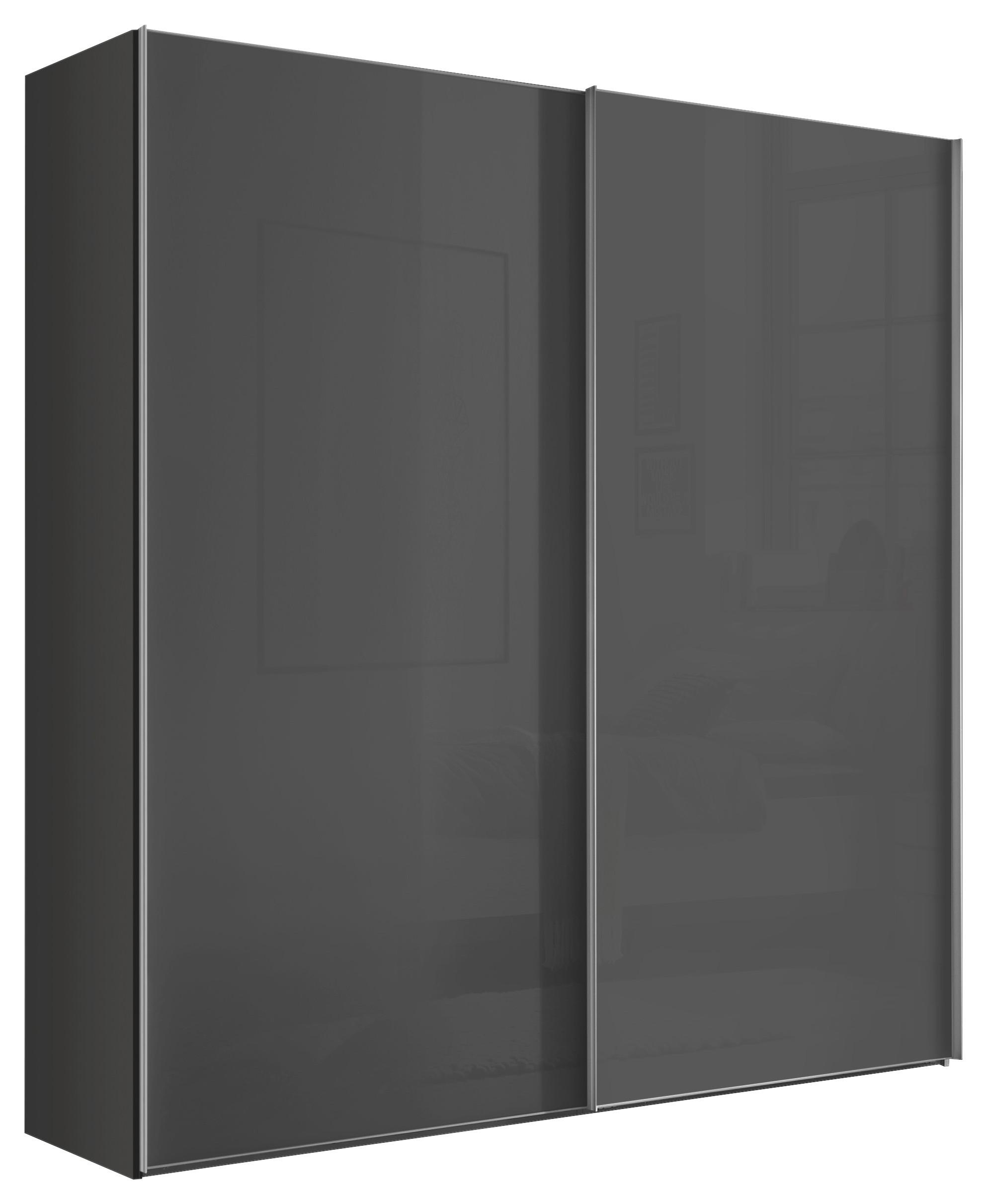 Šatníková skiňa LUMOS, šírka 200 cm - hliníková, Konventionell, kov/kompozitné drevo (200/222/68cm)