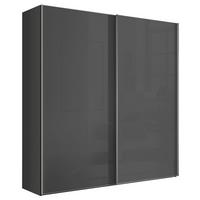 Šatníková skiňa LUMOS, šírka 200 cm - hliníková, Konventionell, kov/kompozitné drevo (200/222/68cm)