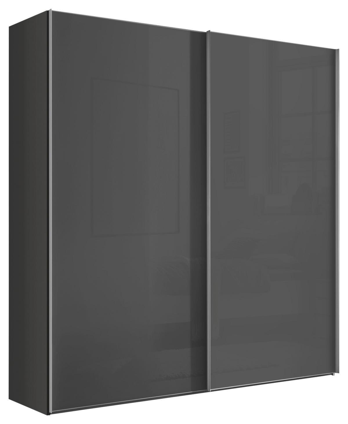 Šatníková skiňa LUMOS, šírka 200 cm - hliníková, Konventionell, kov/kompozitné drevo (200/222/68cm)