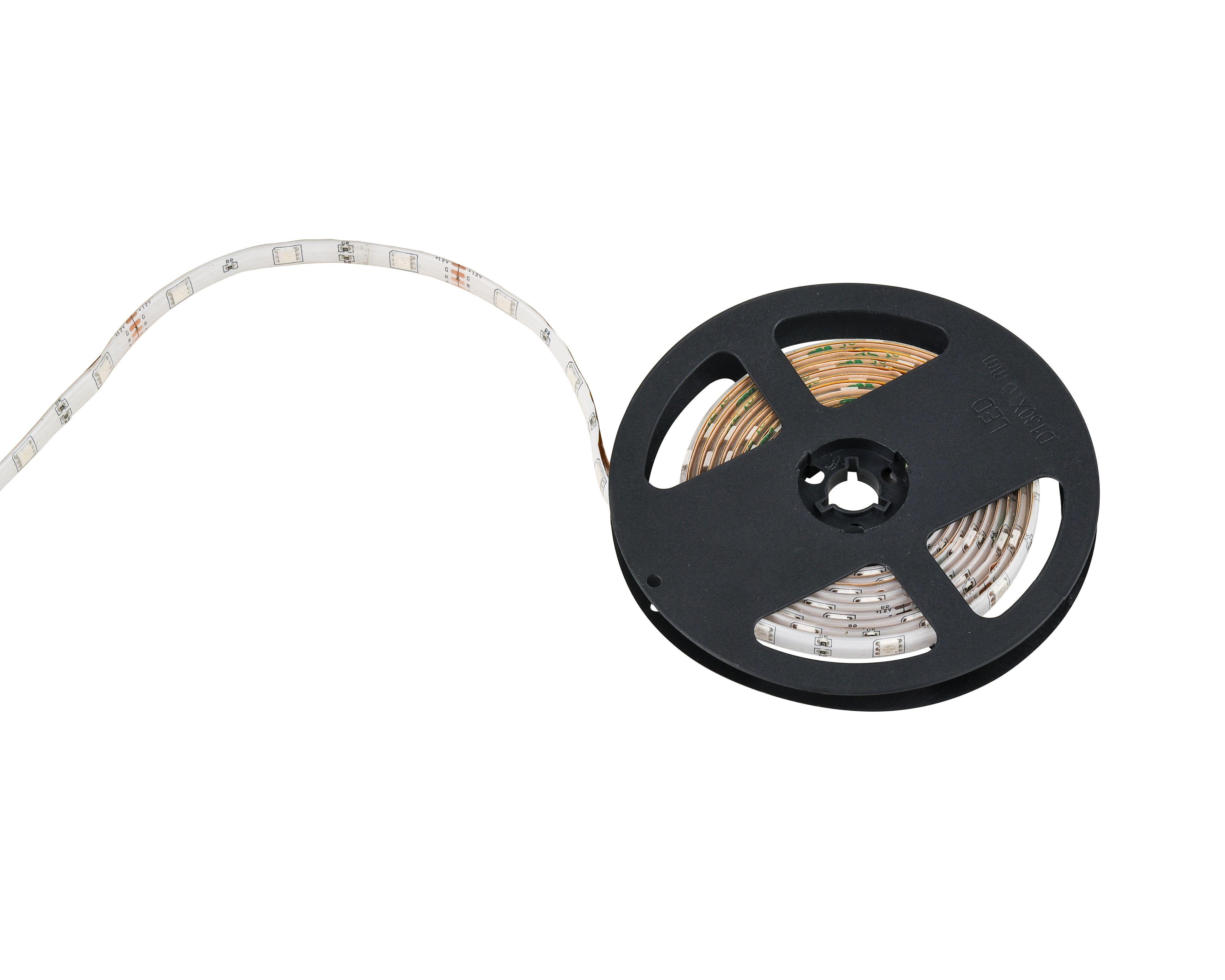 LED-Stripe Thore 300 cm Mit Farbwechsler, Beliebig Kürzbar - Weiß, MODERN, Kunststoff (300cm) - Luca Bessoni