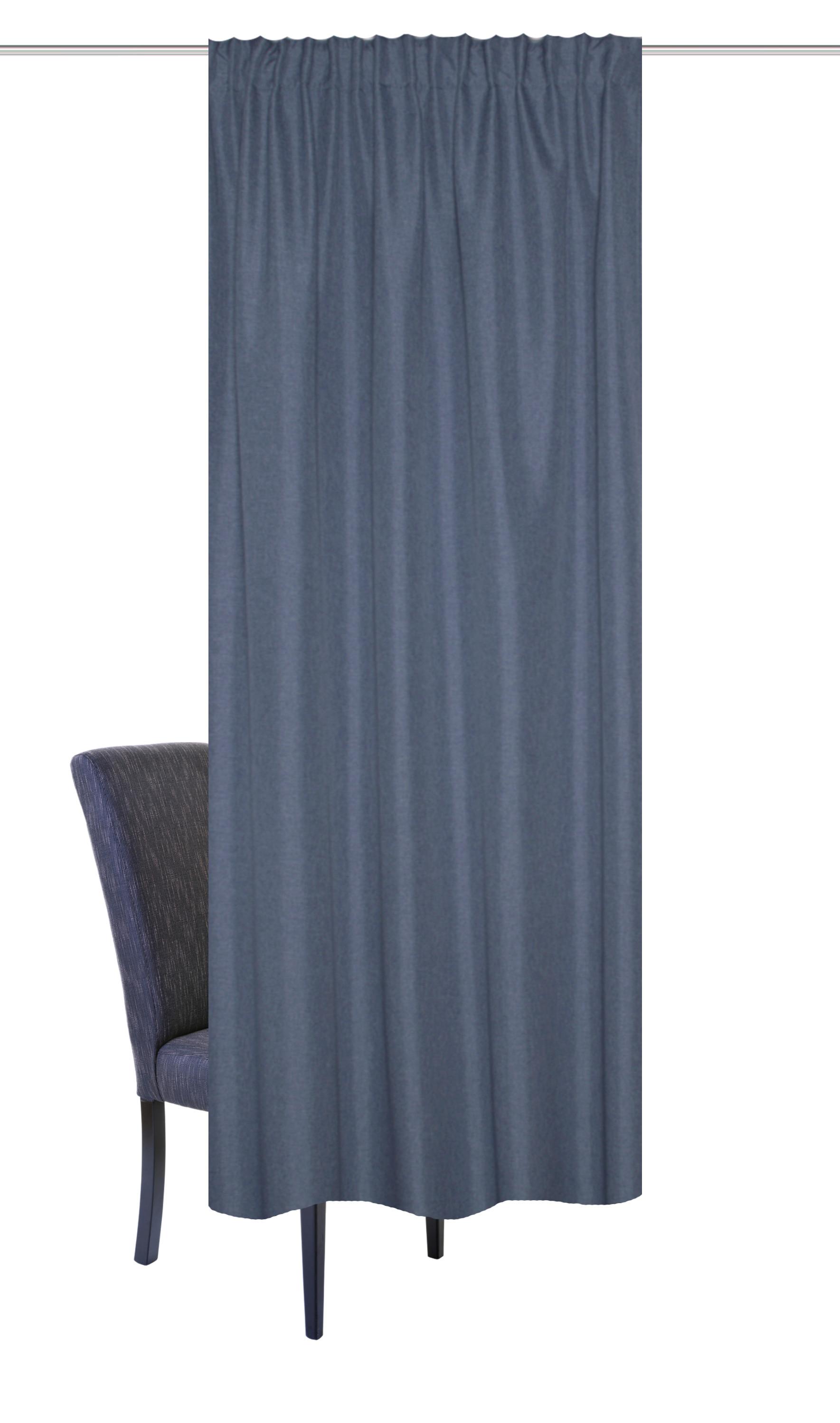 Wärmeschutzvorhang Eskimo Blau B: 135 cm - Blau, Basics, Textil (135/225cm) - Schmidt W. Gmbh