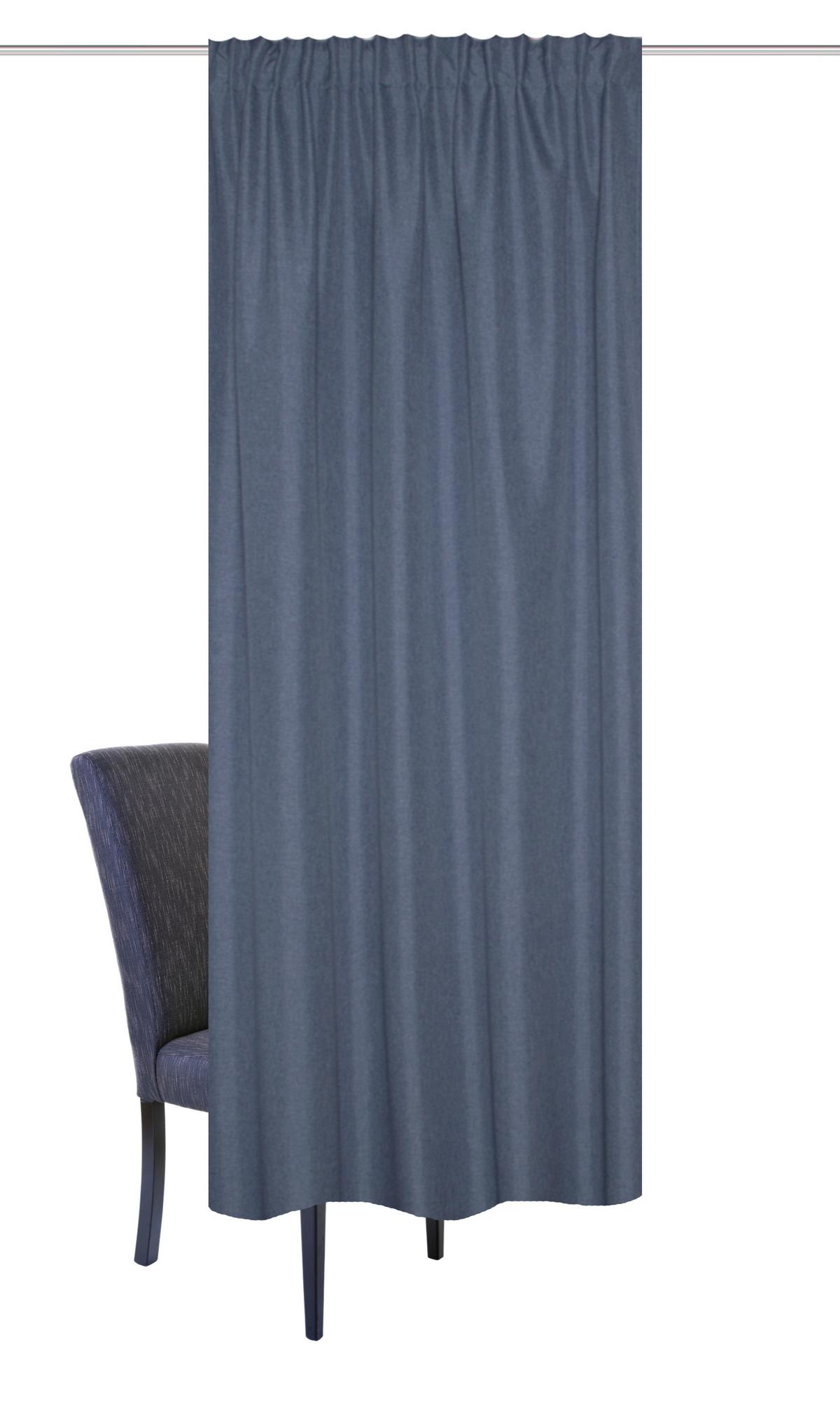 Wärmeschutzvorhang Eskimo Blau B: 135 cm - Blau, Basics, Textil (135/225cm) - Schmidt W. Gmbh