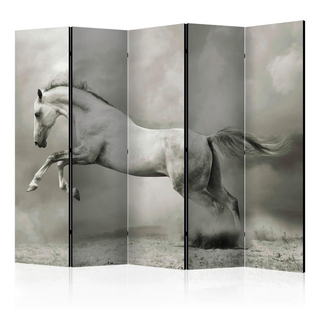 PARAVENT Weiß Beige B: 225 cm