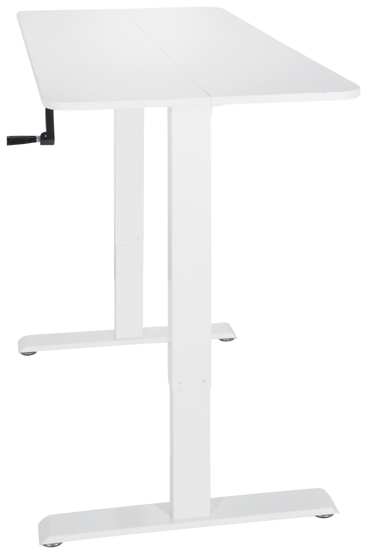 Schreibtisch Stand Cr Weiß - Weiß, MODERN, Holzwerkstoff/Metall (120/74/60cm) - MID.YOU