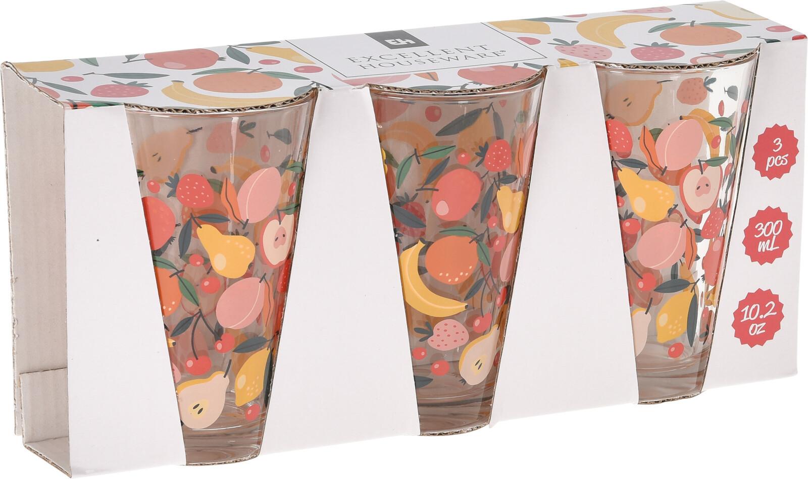 Pohárkészlet Fruits - Üveg (300ml)