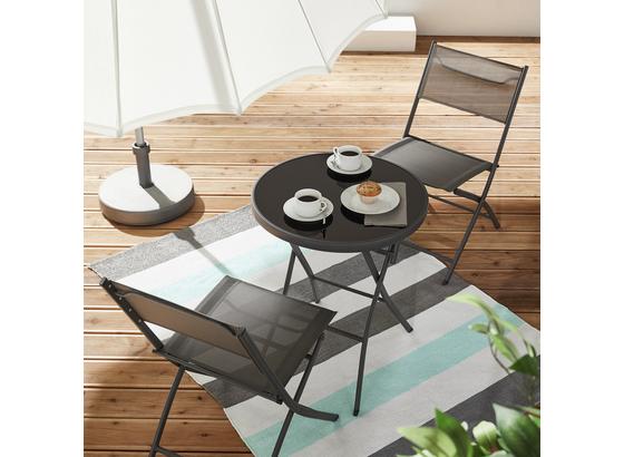 Záhradná Súprava Ana - sivá, Moderný, kov/textil - Modern Living Záhradná Súprava Ana - sivá, Moderný, kov/textil - Modern Living