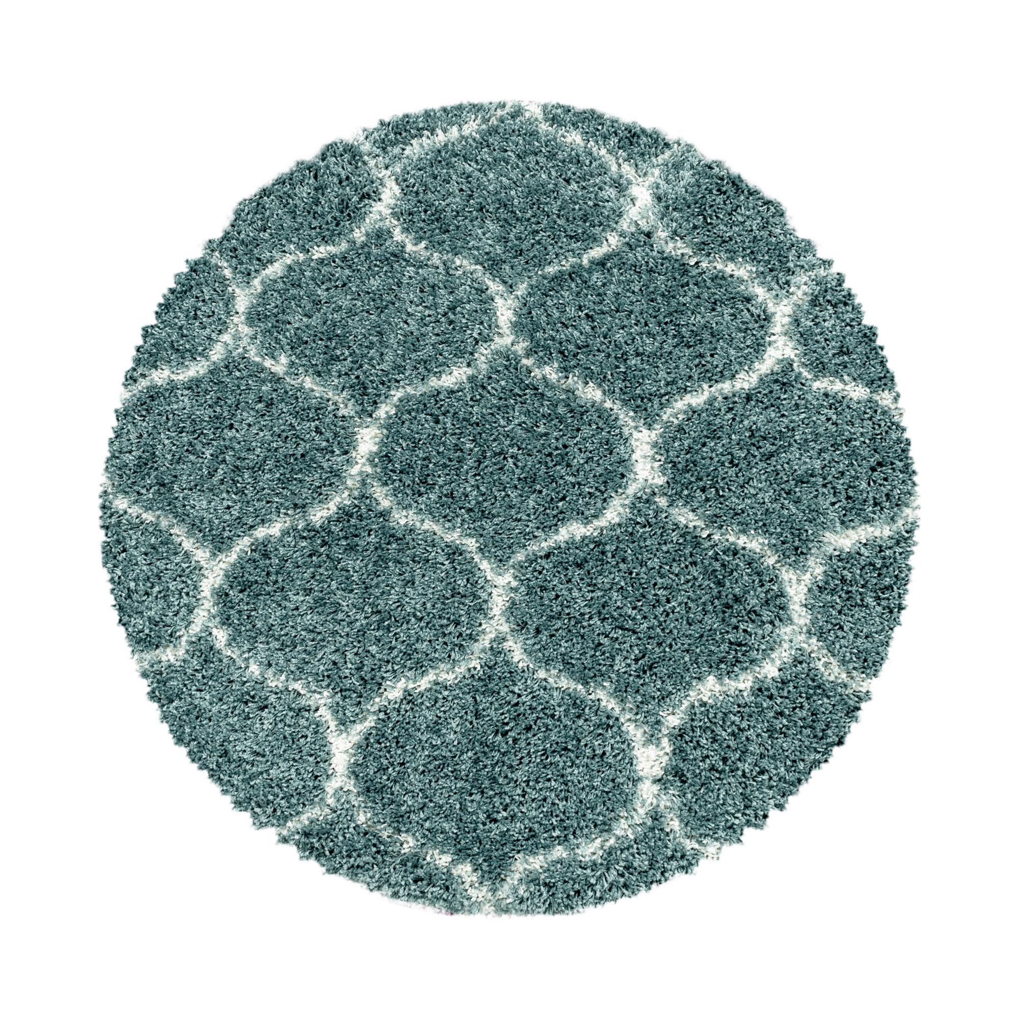 Webteppich Salsa Blau Rund