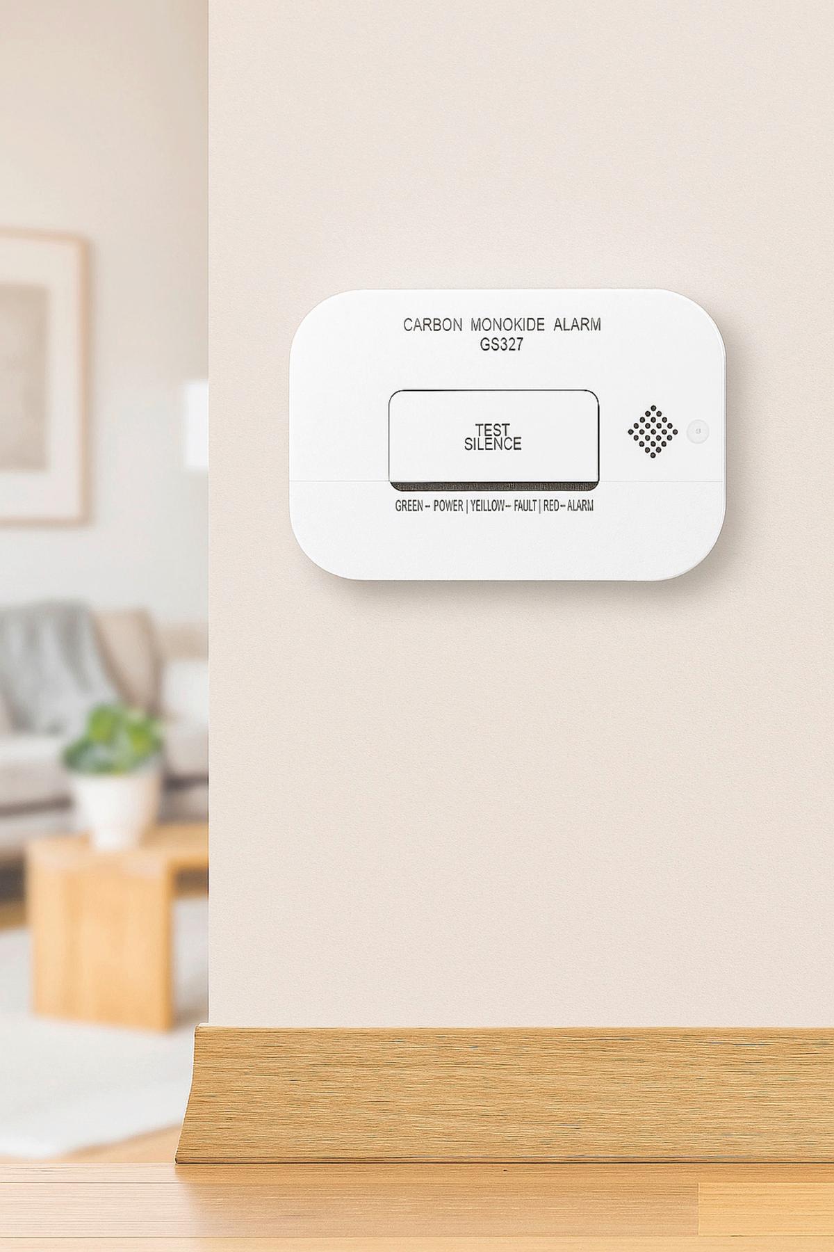 Szénmonoxid Riasztó Co Érzékelő Gs827 - fehér, Basics, műanyag