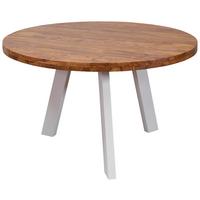 Esstisch Rund Sheeshamfarben Dxh: 130x77 Cm - Sheeshamfarben/Weiß, Design, Holz/Metall (130/77cm) - MID.YOU