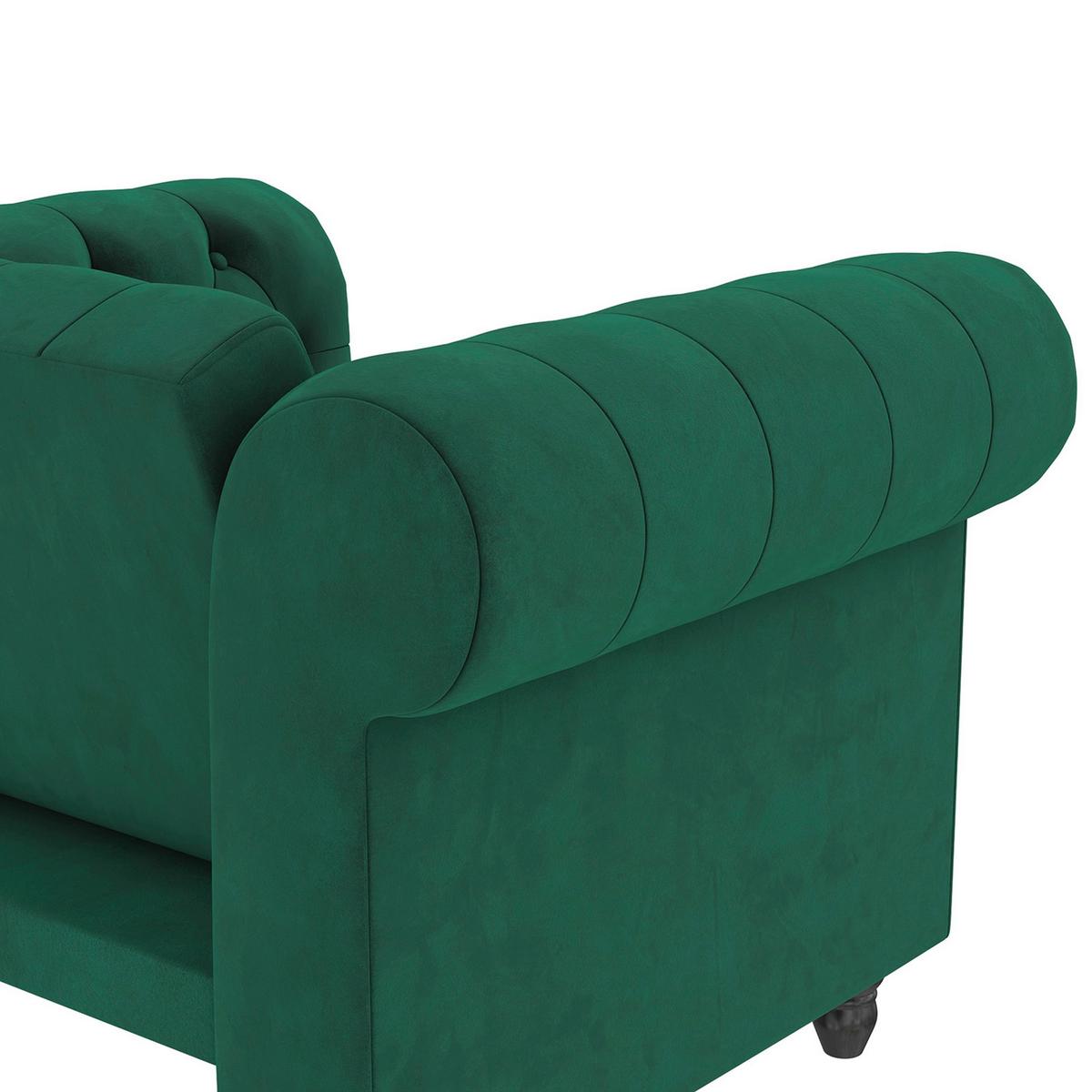 Sessel Firenze Dunkelgrün, Relaxfunktion - Dunkelgrün/Schwarz, Basics, Textil (111/83/87cm) - Livetastic