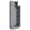 Schuhschrank Lona XXL Grau B: 70 cm - Schwarz/Grau, MODERN, Holzwerkstoff (70/240/39cm) - MID.YOU