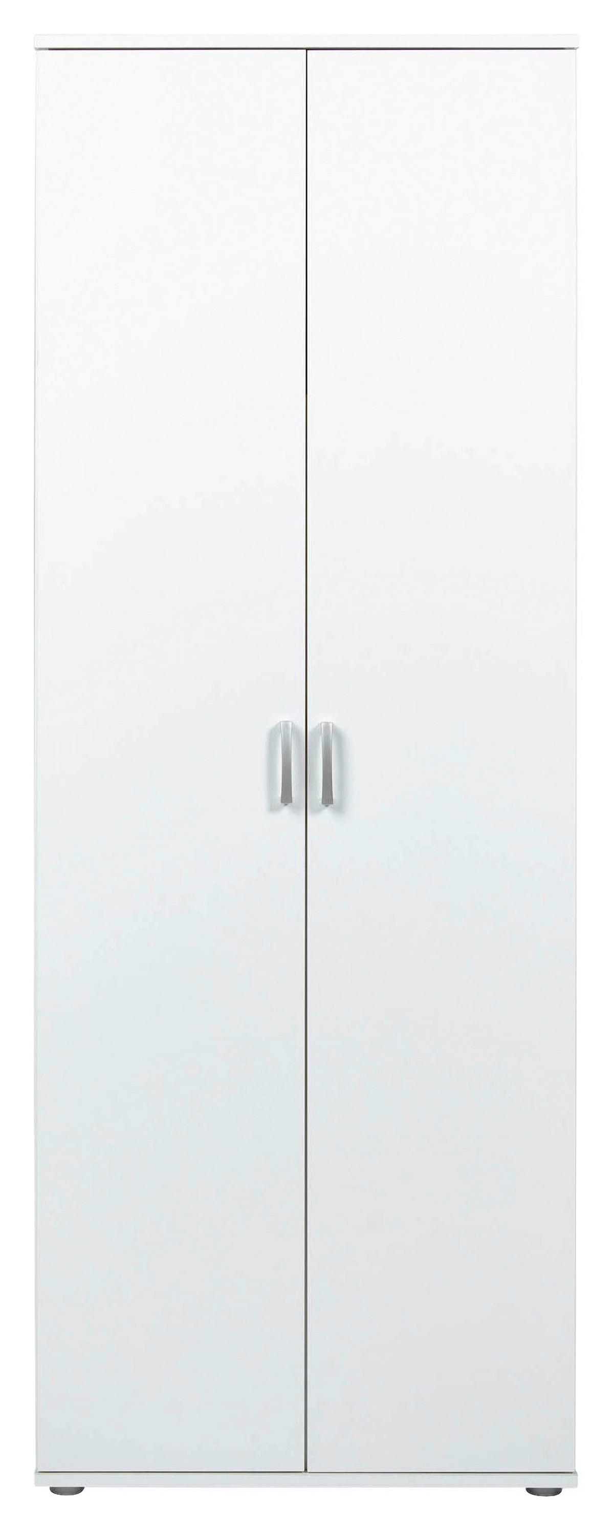 Mehrzweckschrank Arcconati Hhs Weiss Holz Dekor BxH 34x189cm - Weiß, Basics, Holzwerkstoff (70/34/189cm) - MID.YOU