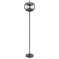 Stehlampe Schwarz/Grau mit Rauchglas Modern - Schwarz/Grau, Design, Glas/Metall (30/160cm) - Globo