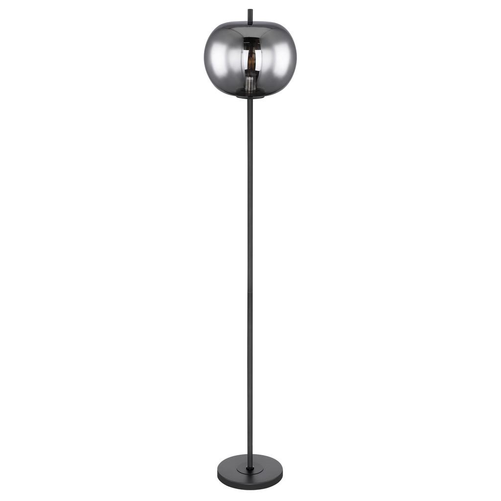 Stehlampe Schwarz/Grau mit Rauchglas Modern