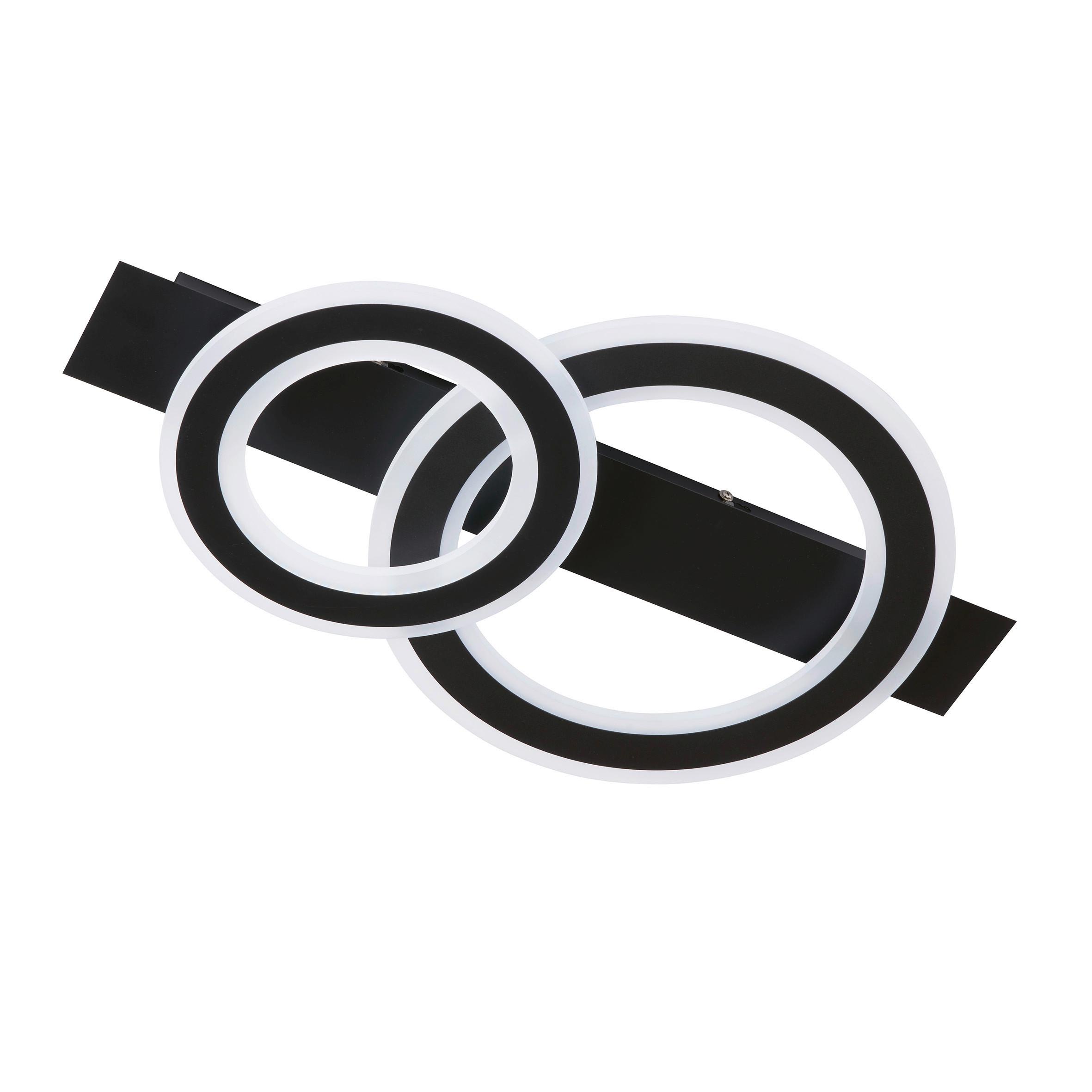 LED-DECKENLEUCHTE 21432 CIRCLE - Schwarz/Weiß, Design, Metall (36/61/7,3cm) - Fischer & Honsel