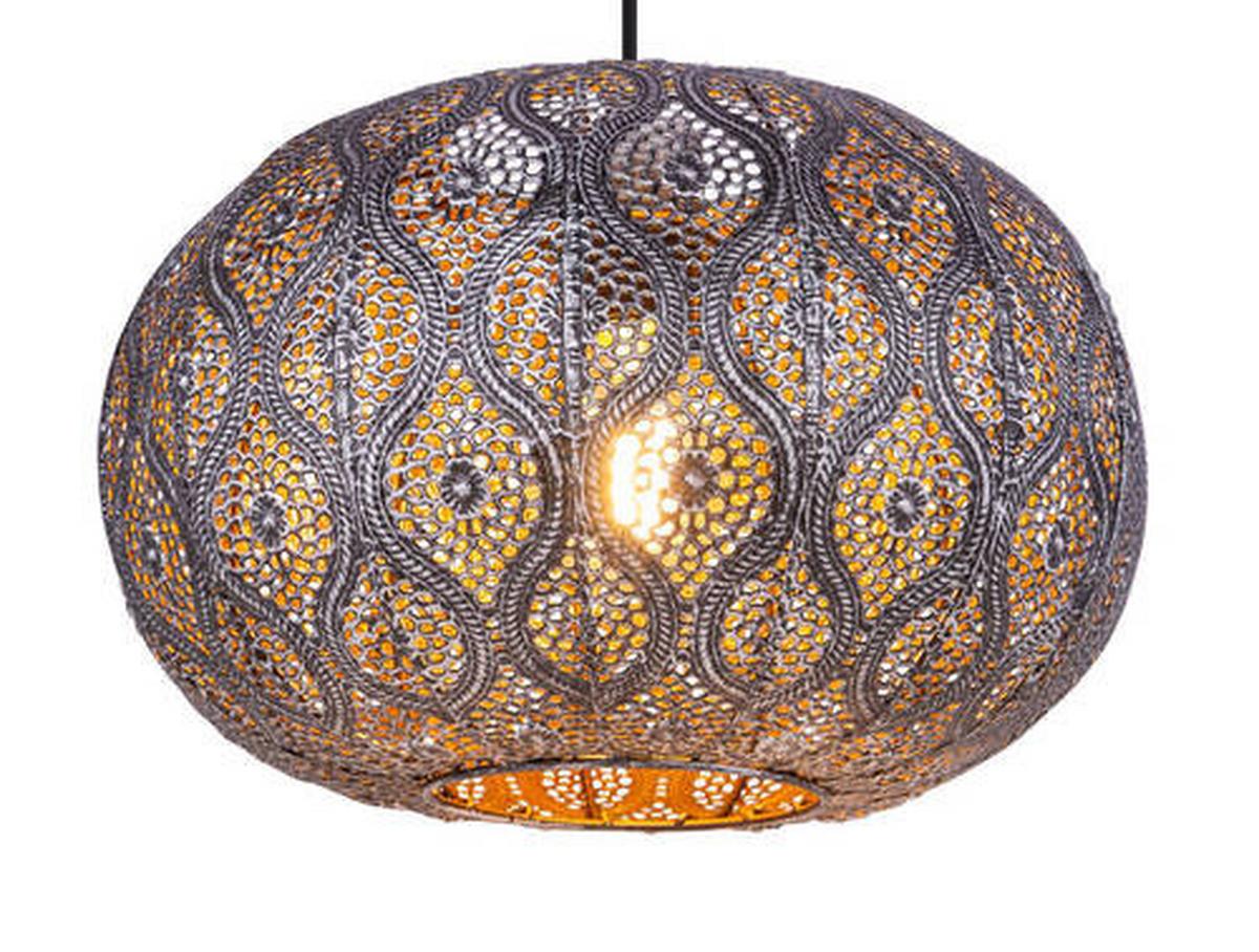 Hängeleuchte 15344s - Silberfarben/Schwarz, Trend, Kunststoff/Metall (30/120cm) - Globo