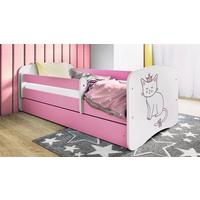 Kinder-/Juniorbett Babydreams inkl. Matratze 80x160 - Pink/Birkefarben, MODERN, Holz/Holzwerkstoff (80/160cm) - MID.YOU