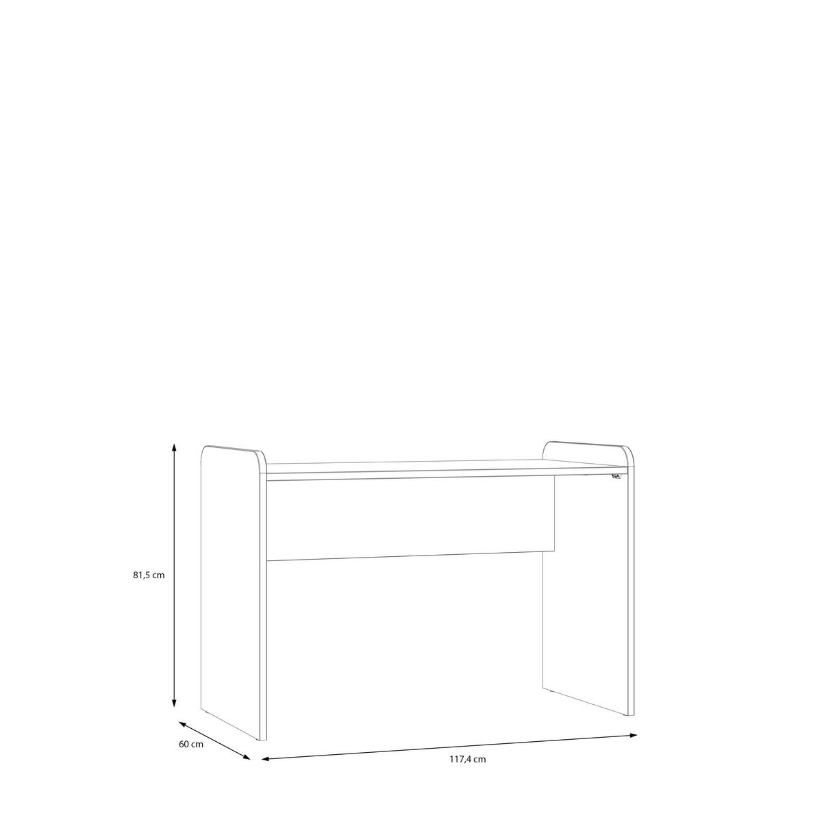 DETSKÝ PÍSACÍ STÔL HOA - farba duba, Modern, kompozitné drevo (117,4/81/60cm)