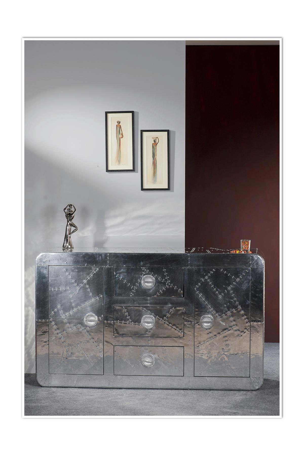 SIDEBOARD Silberfarben B: 150cm - Silberfarben, Design, Holz/Holzwerkstoff (150/90/45cm) - MID.YOU