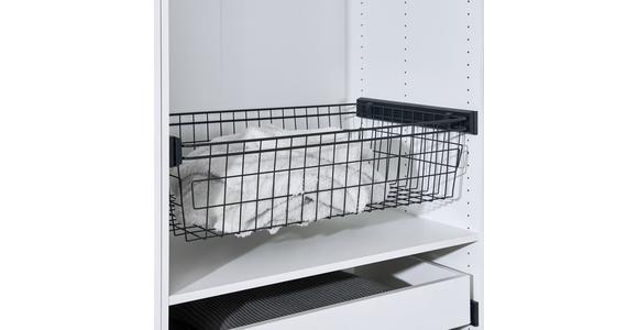 Wäschekorb Unit mit Vollauszug Anthrazit BxHxT 88x21x47 cm - Anthrazit, MODERN, Metall (87,9/21/46,5cm) - Ondega