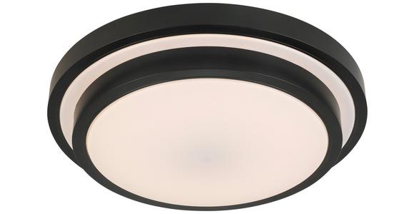 LED-Deckenleuchte Lana Ø 41 cm mit Farbwechsler - Schwarz/Weiß, MODERN, Kunststoff/Metall (41/10cm) - Luca Bessoni