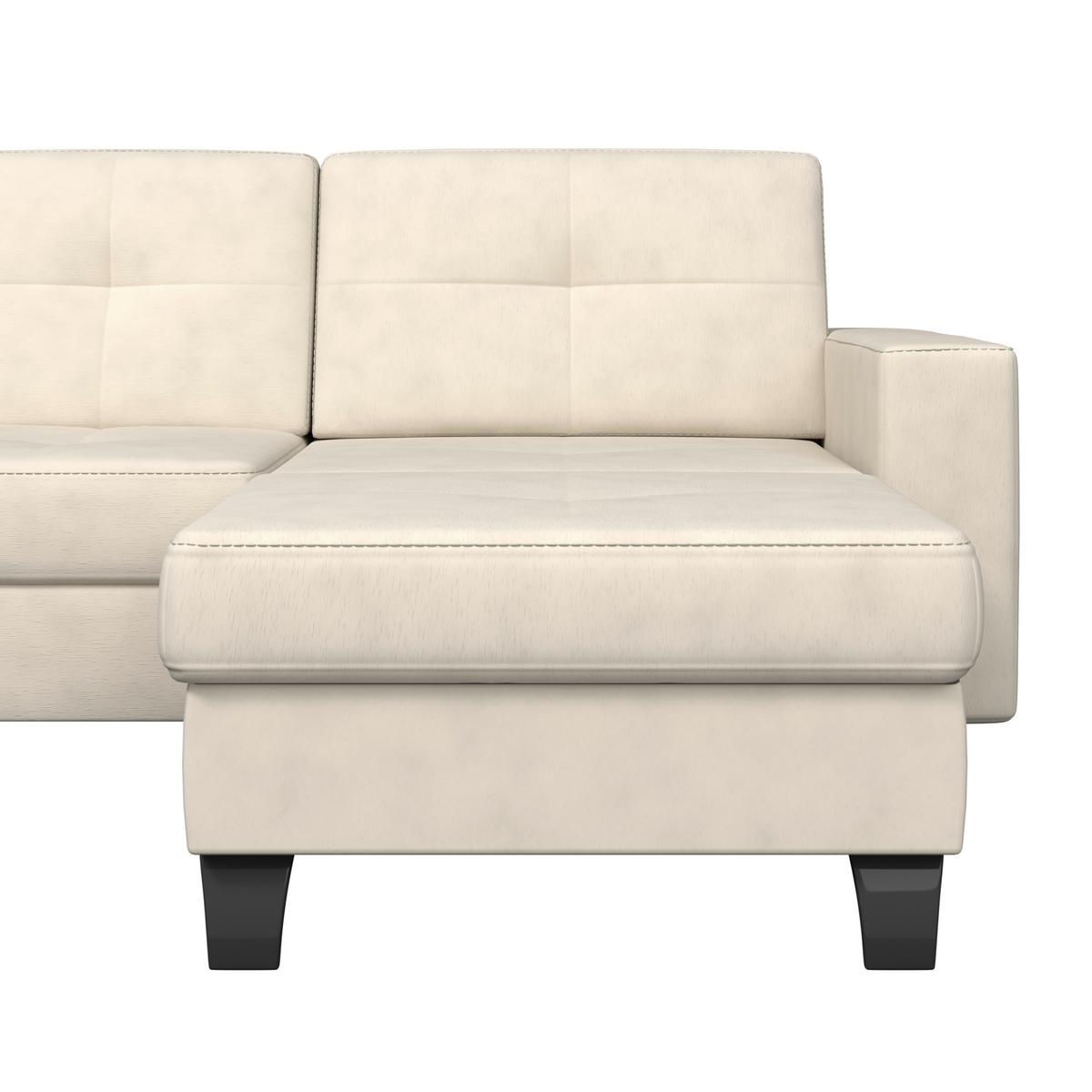 Ecksofa Varese naturfarben, B: 239 cm - Beige/Schwarz, KONVENTIONELL, Textil (239/164cm) - James Wood