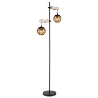 Stehleuchte 15660s - Bernsteinfarben/Schwarz, Design, Holz/Kunststoff (51/25/168cm) - Globo